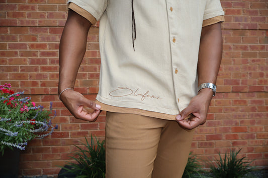 Tan Linen Shirt