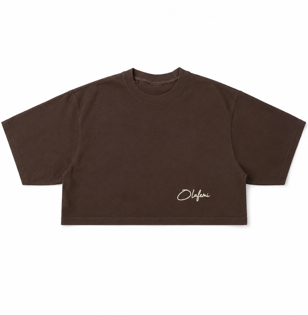 *LIMITED* Women's Brown Cropped Signature shirt