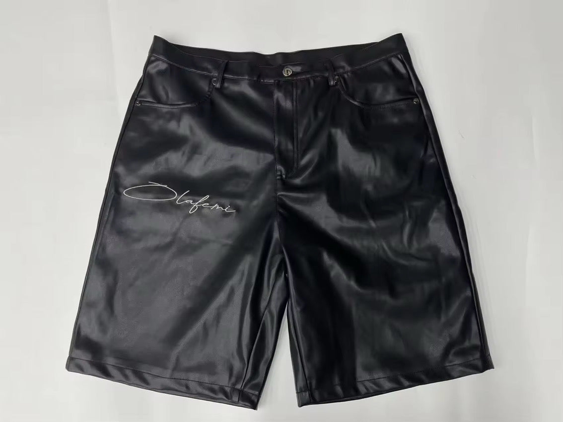 Black Leather Shorts
