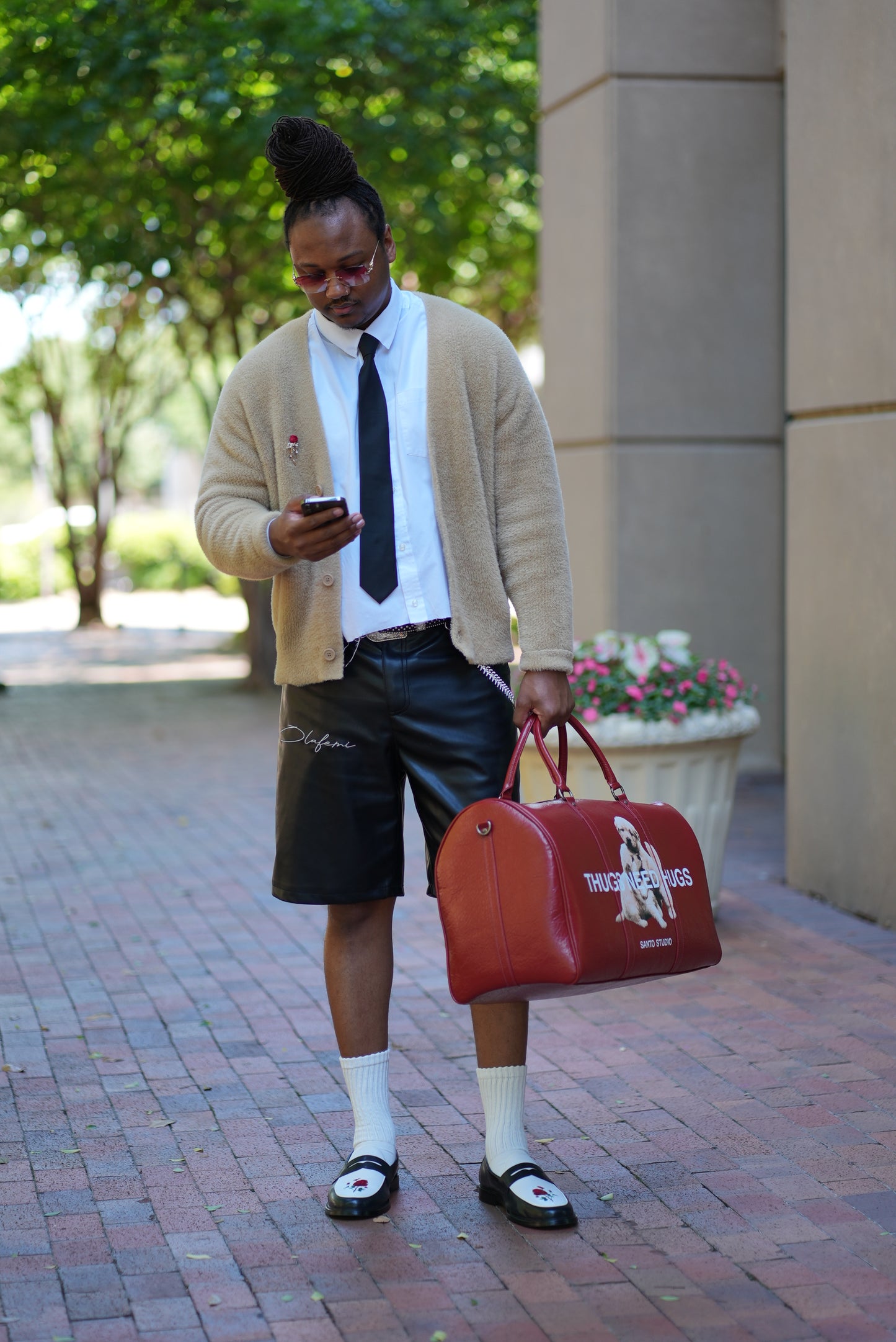 Black Leather Shorts