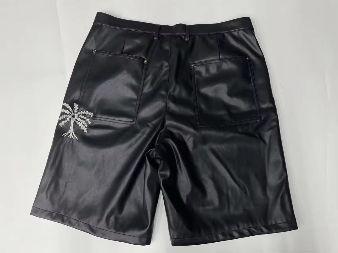 Black Leather Shorts