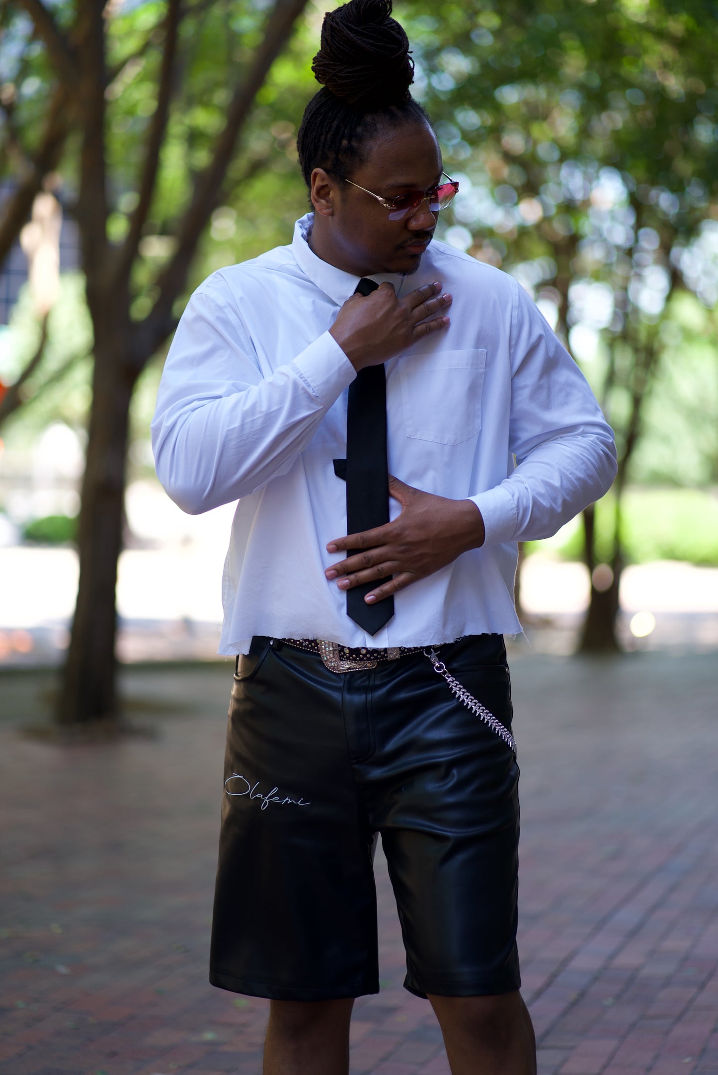 Black Leather Shorts