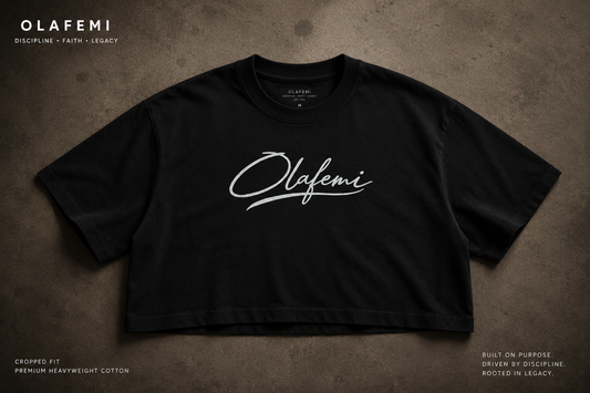 *LIMITED* Black Divinity / Humility Cropped Oversized Tee