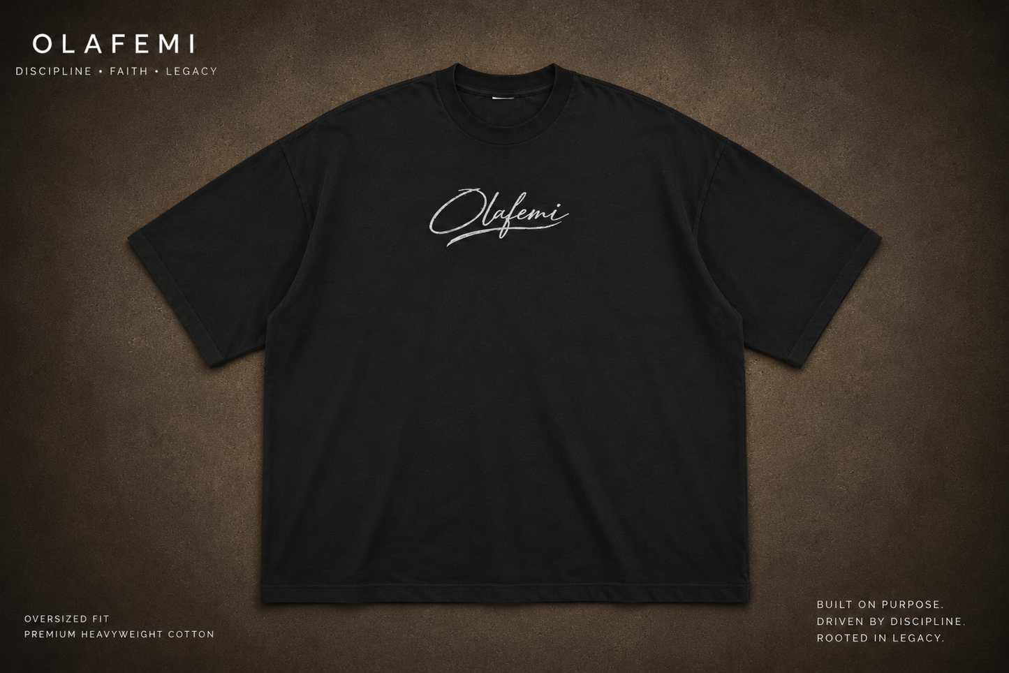 *LIMITED* Black Olafemi Oversized Heavyweight Tee