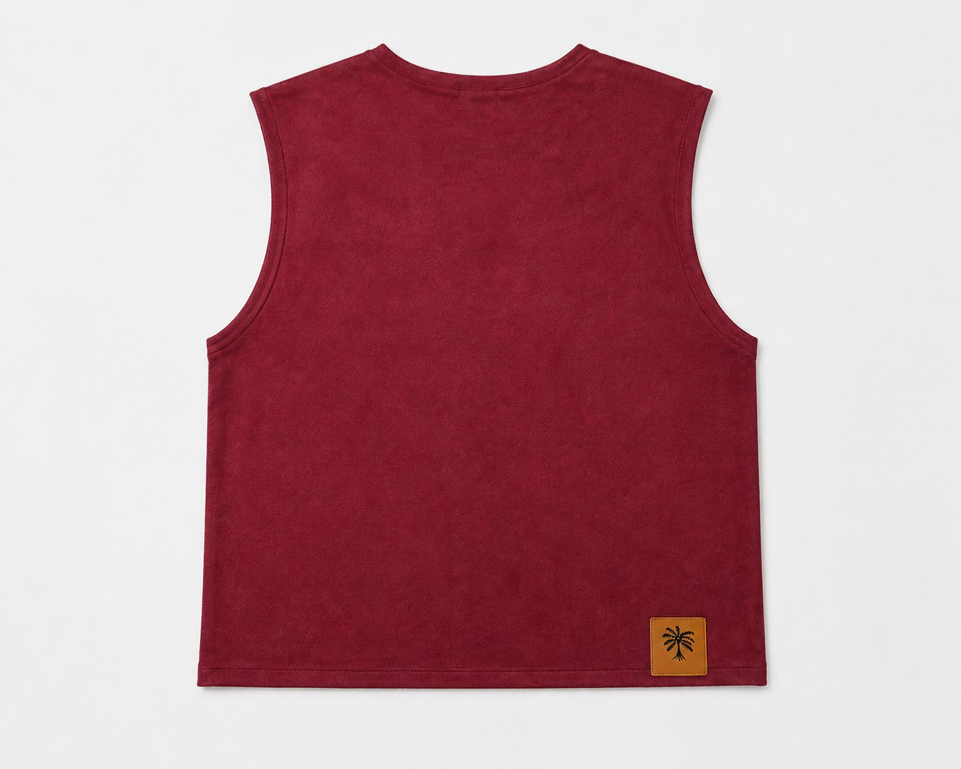 Maroon Suede Sleeveless Top