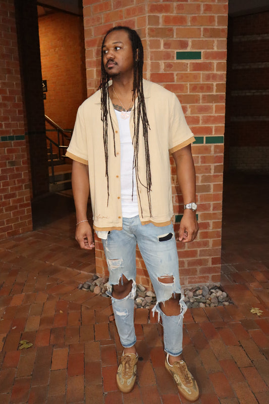 Tan Linen Shirt