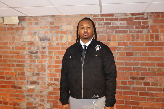 Black Suede Gye Nyame Jacket