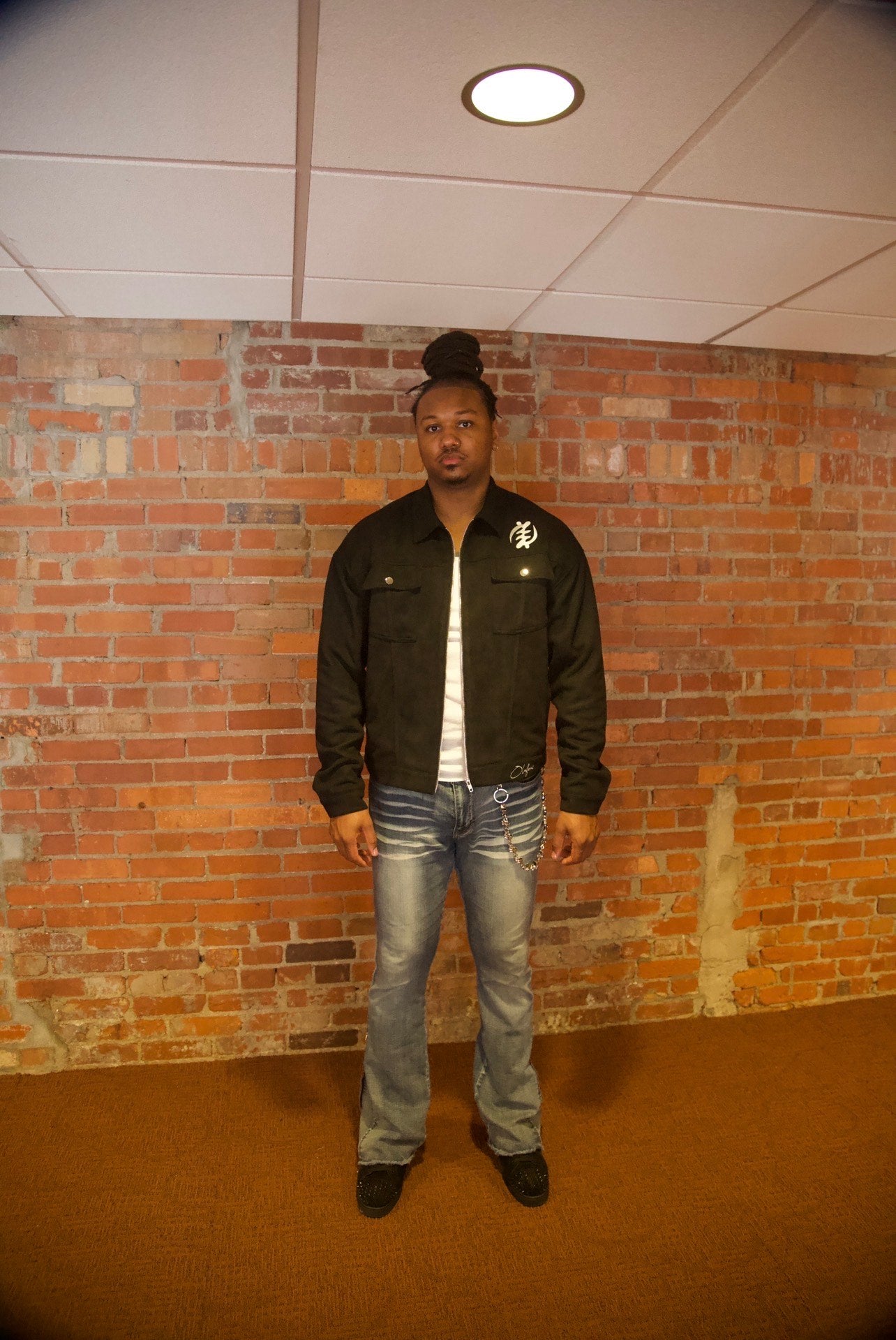 Black Suede Gye Nyame Jacket